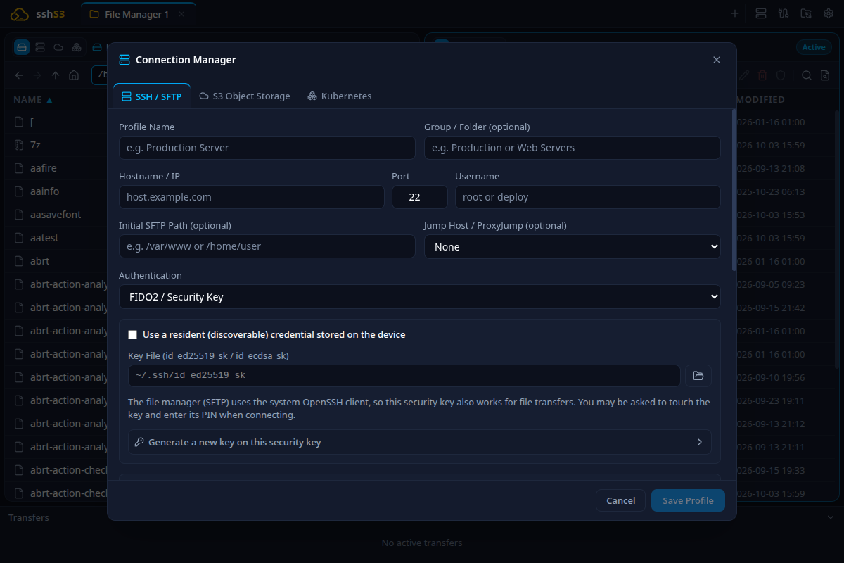 Advanced SSH Parameters